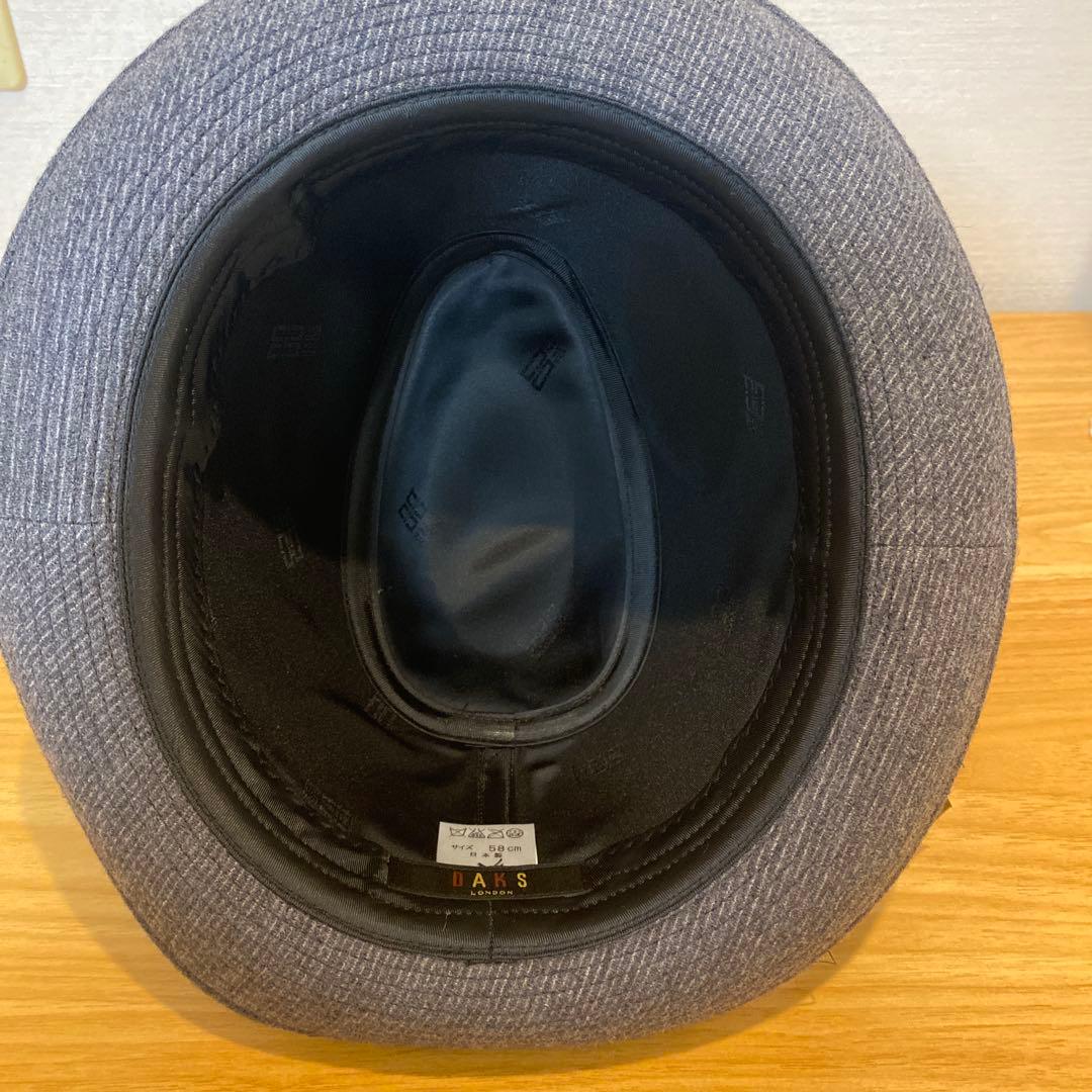 DAKS グレー ウール フェルトハット 未使用タグ付き