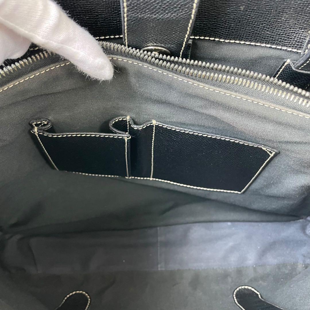バッグ BALLY Black Leather Tote Bag Business A4