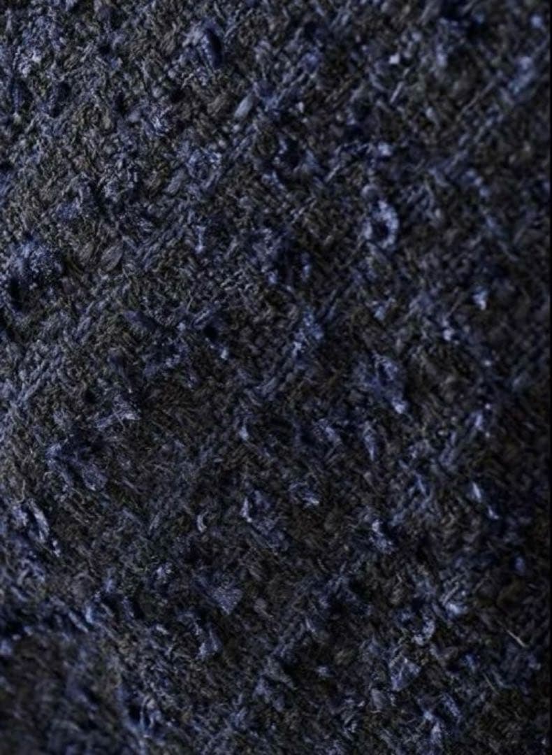 Heve Tweed Gilet navy ツイードジレ