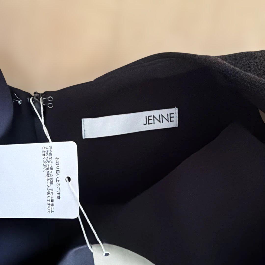 JENNE ブラック ノースリーブ サロペット