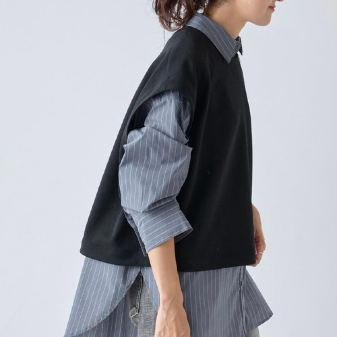 24SS 完売品　極美品　ビアズリー　ムーンライクショートベスト　ブラック