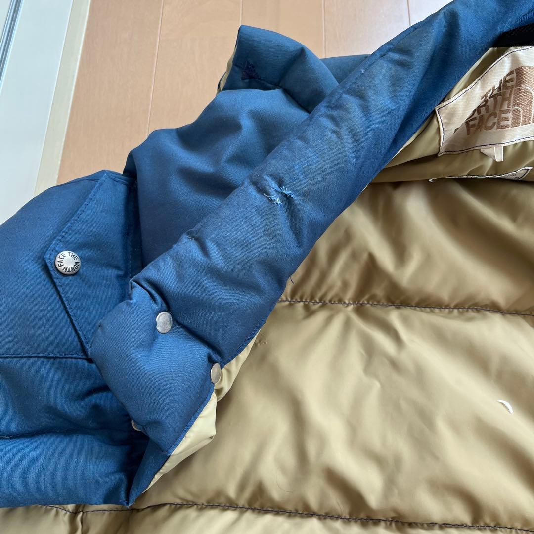 The North Face ネイビー ダウンベストＳサイズ 80年茶タグ