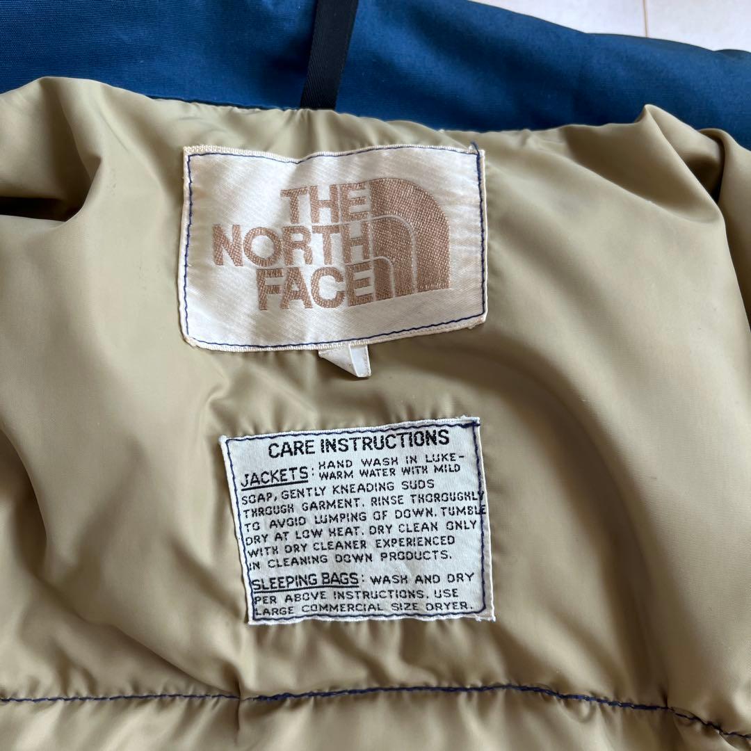 The North Face ネイビー ダウンベストＳサイズ 80年茶タグ