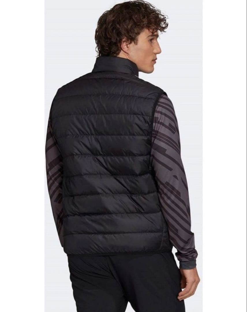 サ*認様 新品アディダスadidasエッセンシャルズ ダウンベストゴルフ軽量ブラ