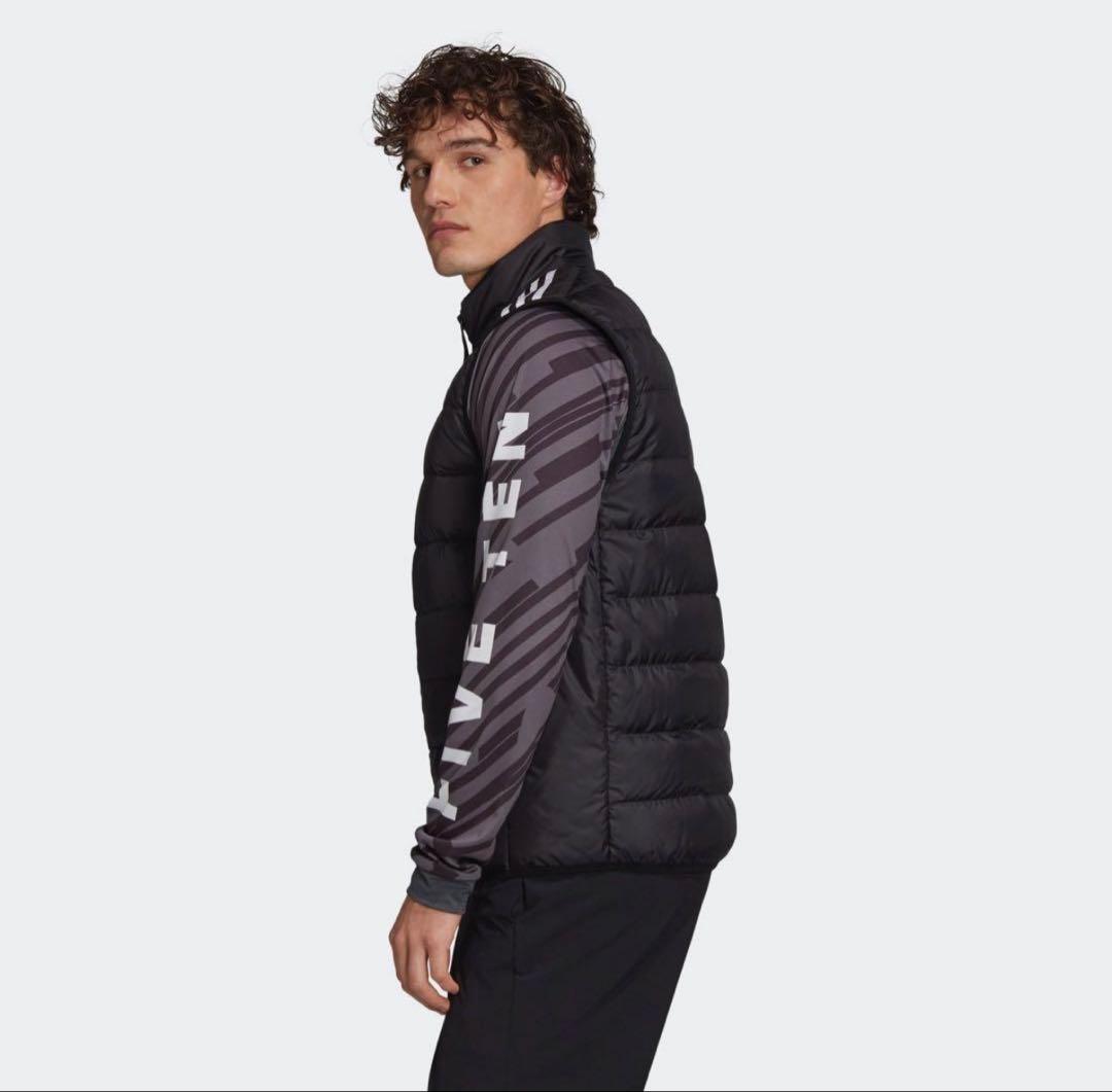 サ*認様 新品アディダスadidasエッセンシャルズ ダウンベストゴルフ軽量ブラ