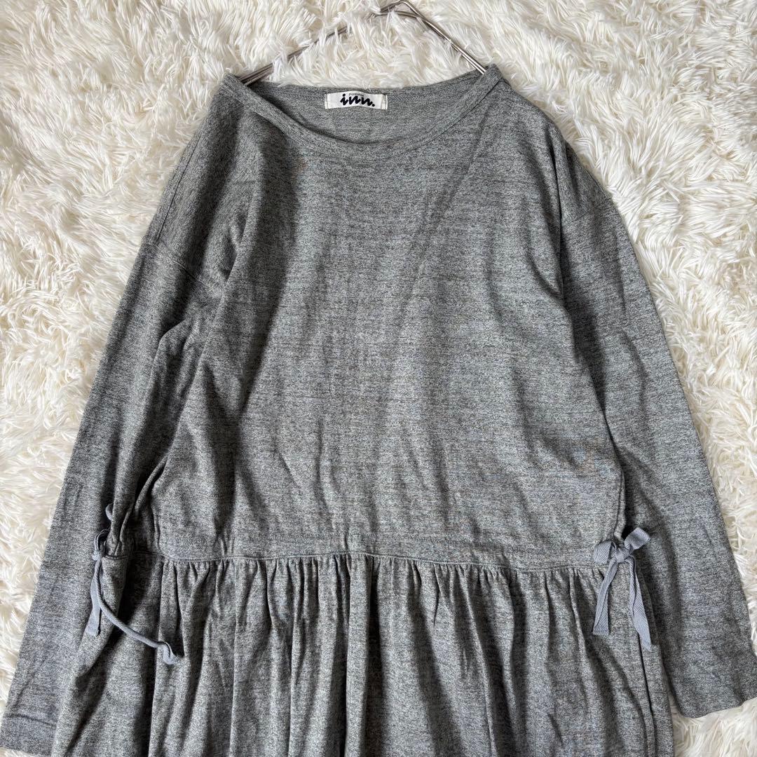 イッセイミヤケ✨プランテーション✨コットン切替ロングワンピース✨リボン✨ゆったり