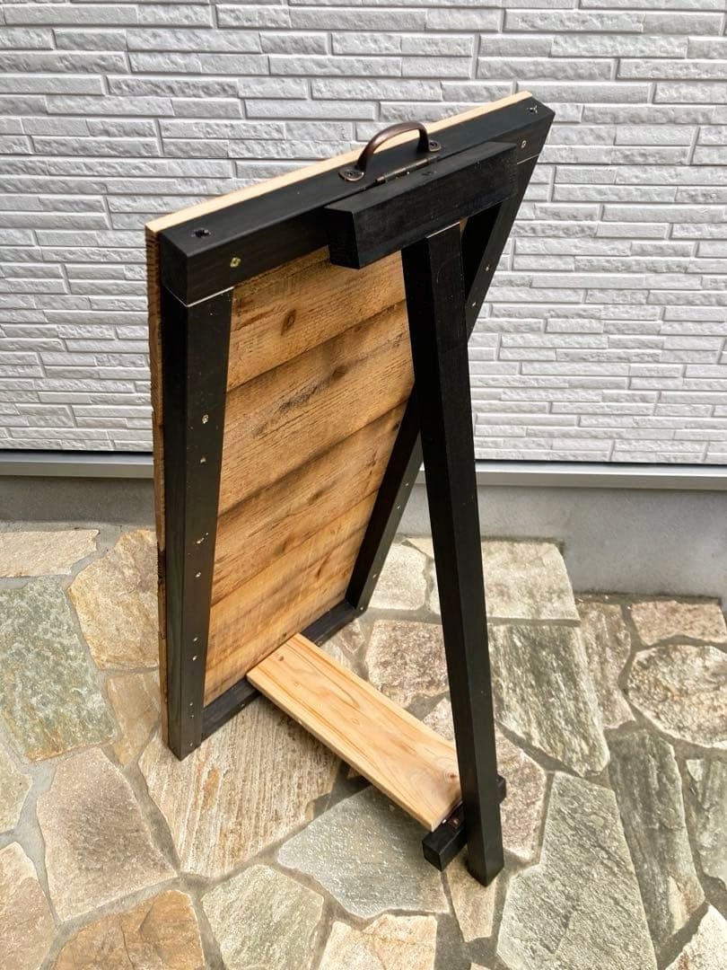 ホッパー　‼️800円割引きまぐれセール中‼️ Ａ型看板　焼杉　ワイルド
