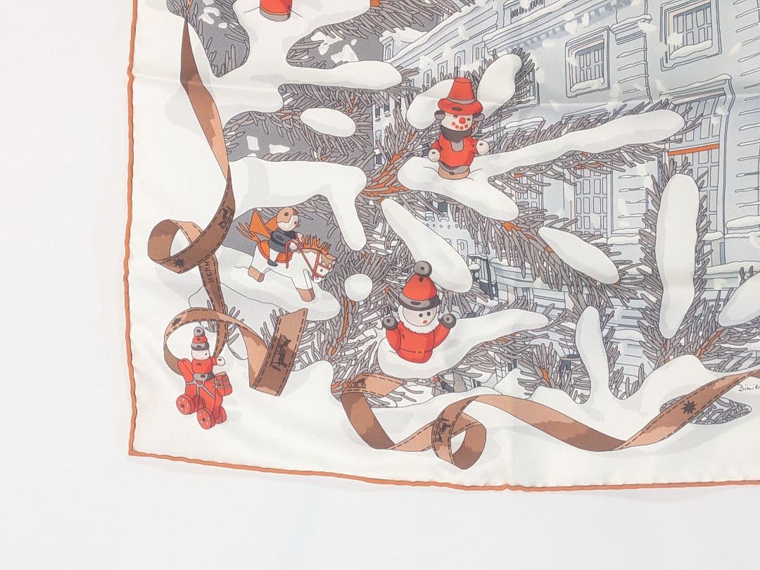 M368 HERMES　エルメス　カレ45 24番地のクリスマス　美品　正規品