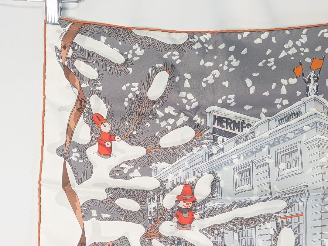 M368 HERMES　エルメス　カレ45 24番地のクリスマス　美品　正規品