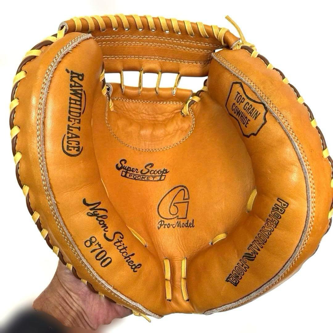 【希少】デッドストック キャッチャーミット 8700 牛革 未使用品