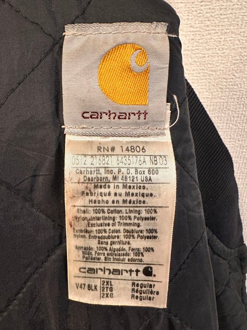 カーハート Carhartt V47 ダックベスト 古着 ブラック ベスト