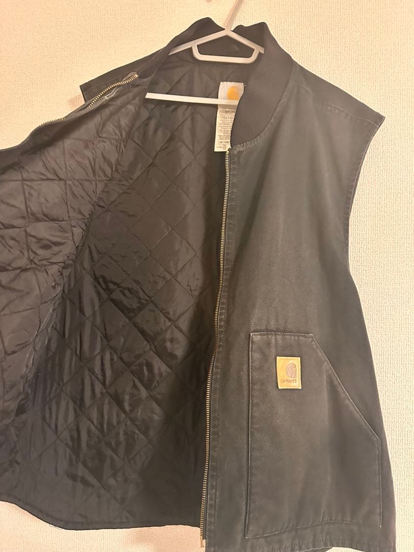 カーハート Carhartt V47 ダックベスト 古着 ブラック ベスト
