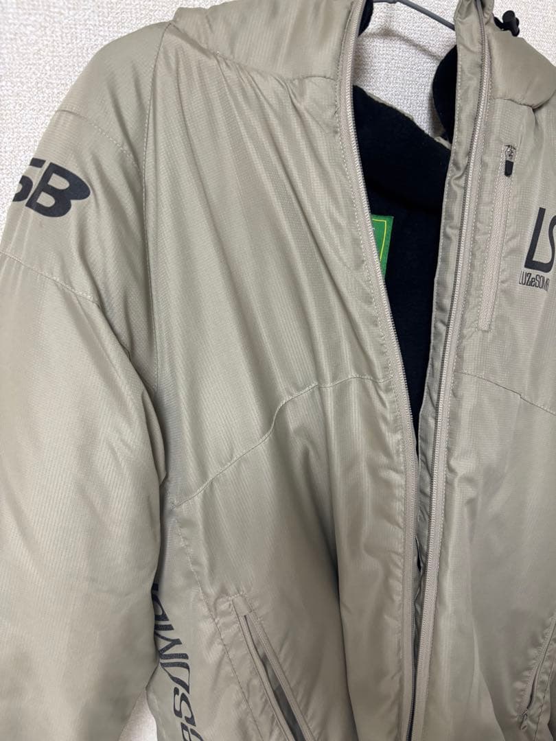 LS ベージュ ベンチコート フード付き