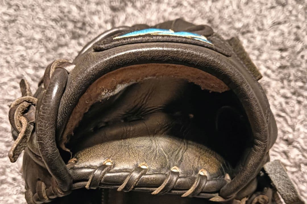 ミズノ ビューリーグ プロモデル 軟式グローブ 外野手用 黒 右利き