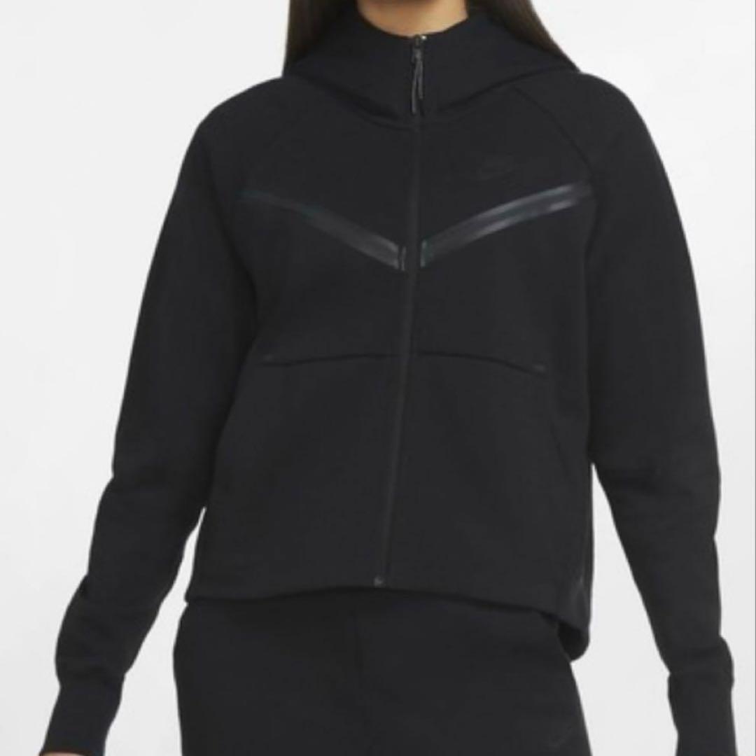 じ*び様 Nike テックフリース ウインドランナー ジップパーカー M ブラッ