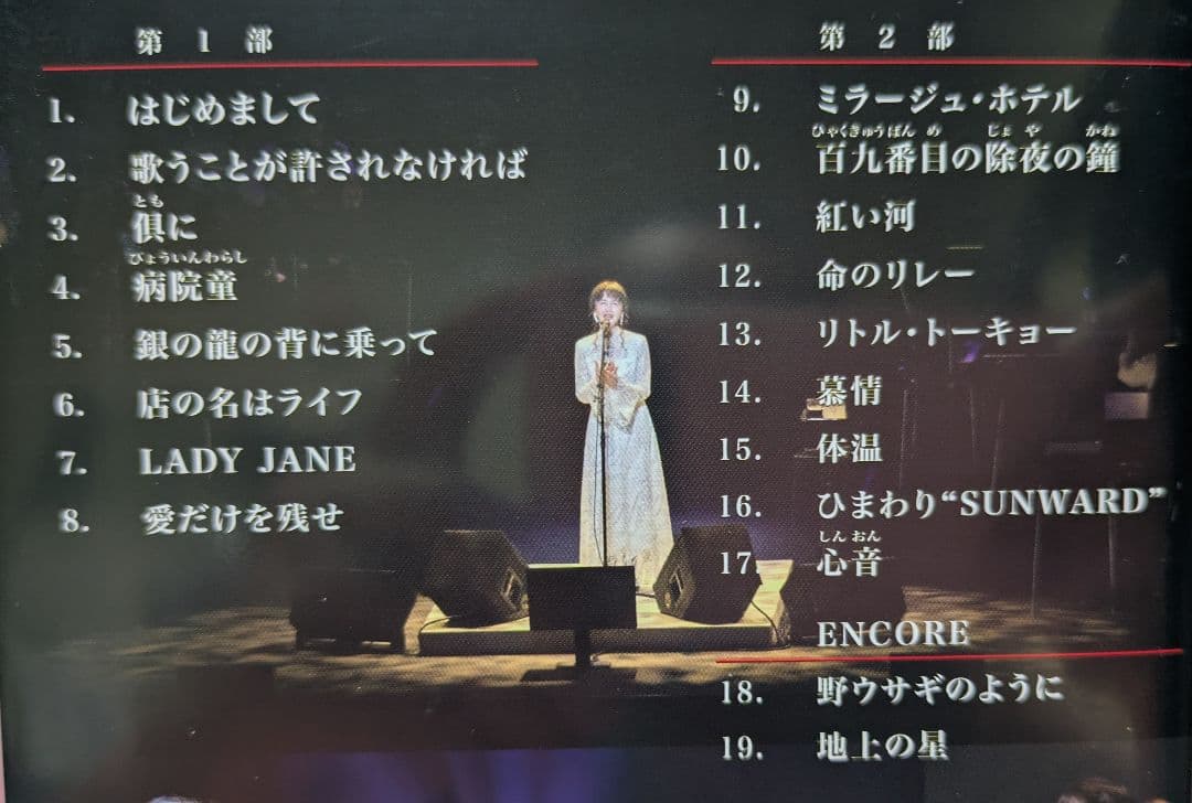 DVD 中島みゆき/コンサート「歌会 VOL.1」