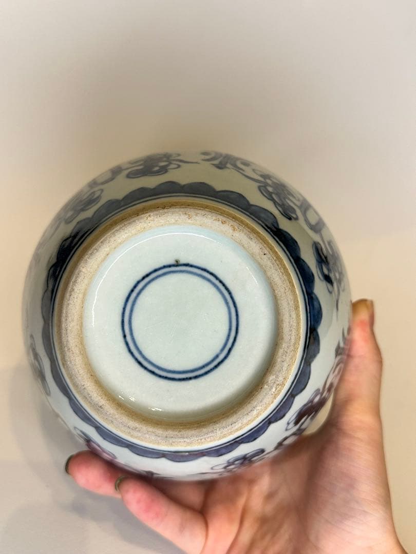 清時代 染付壺　青花壺　染付 中国古董 骨董