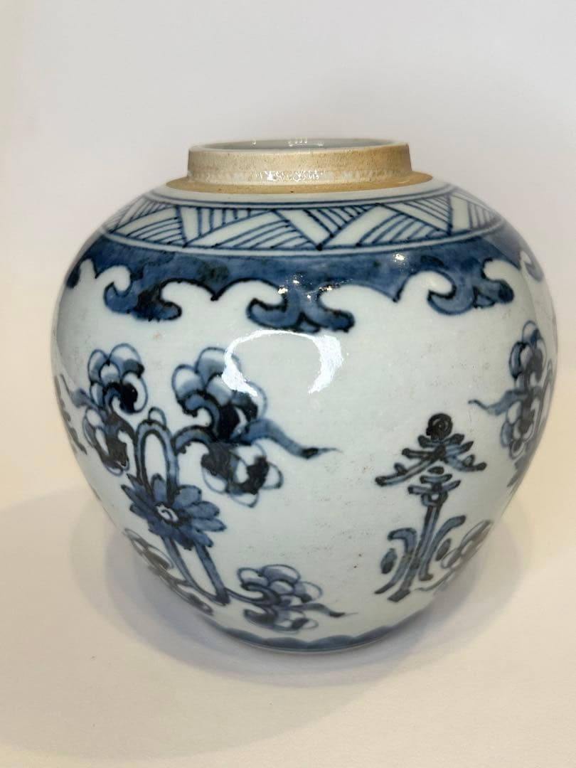 清時代 染付壺　青花壺　染付 中国古董 骨董