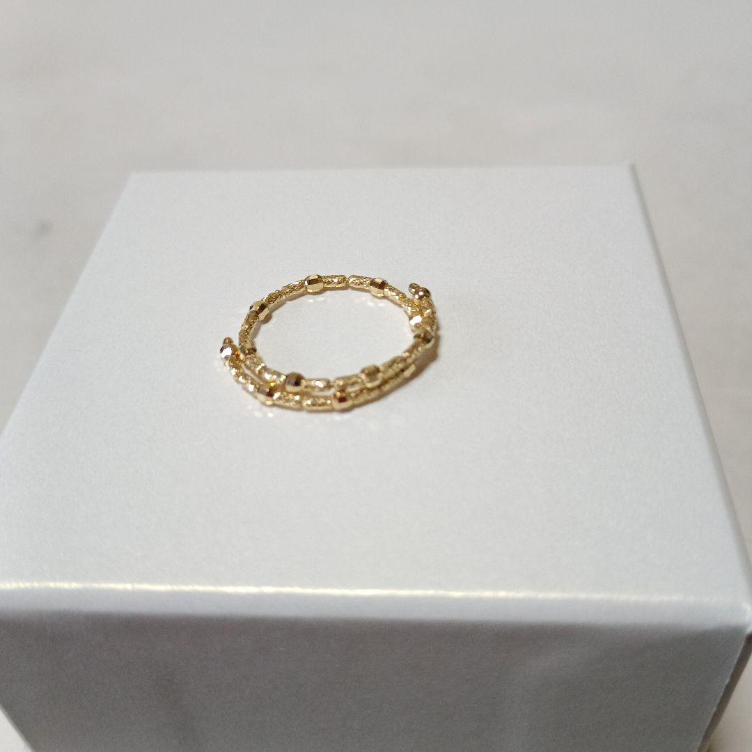 18金　フリーサイズリング　新品