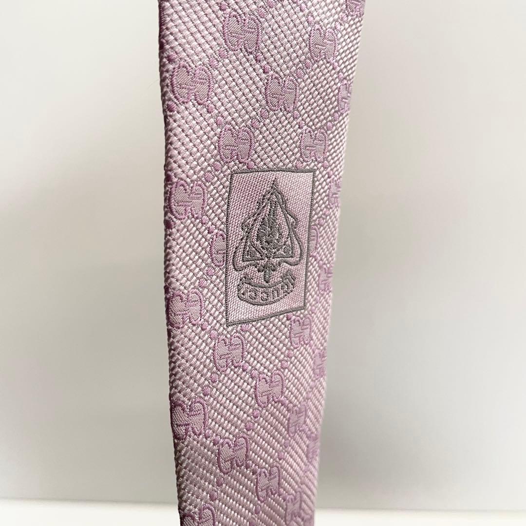 (美品)GUCCI グッチ 高級シルクネクタイ GG総柄 イタリア