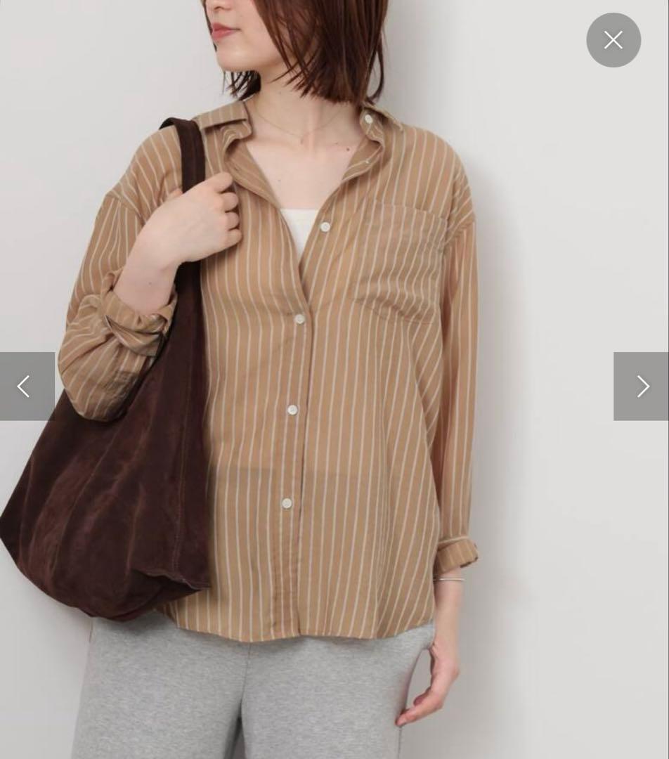 【JOURNAL STANDARD relume】ダブルストライプソフトシャツ
