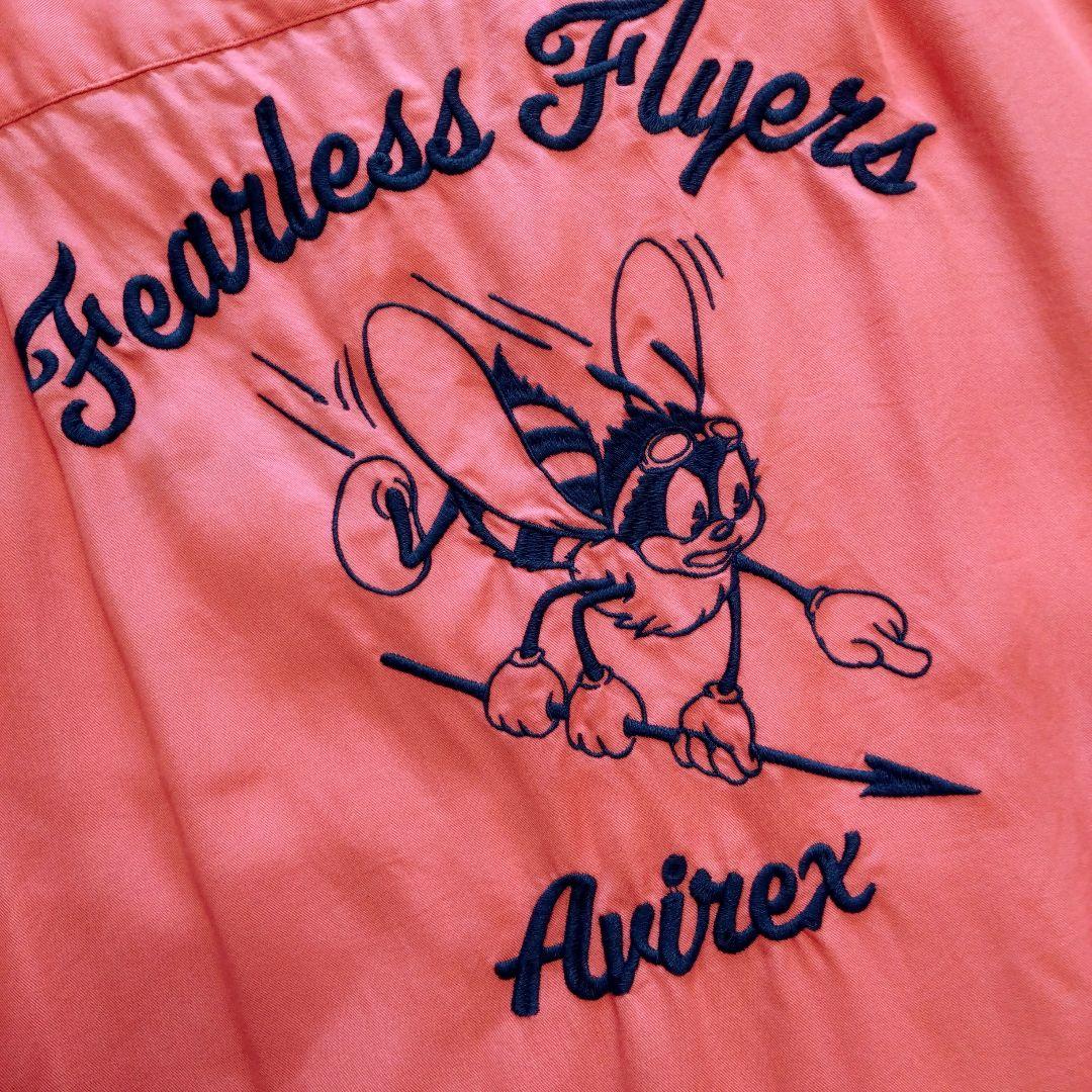 AVIREX ピンク ボウリングシャツ フィアレスフライヤーズ　新品未使用