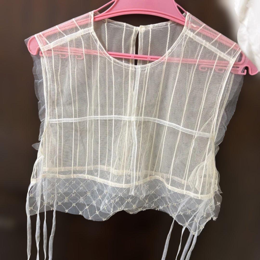 maison special　チュールレイヤードミニベスト
