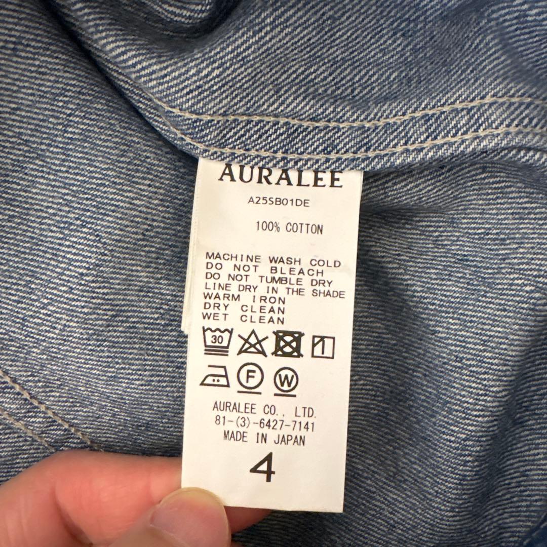 AURALEE/25SS/サイズ4/デニムジャケット/ブルゾン/ライトブルゾン