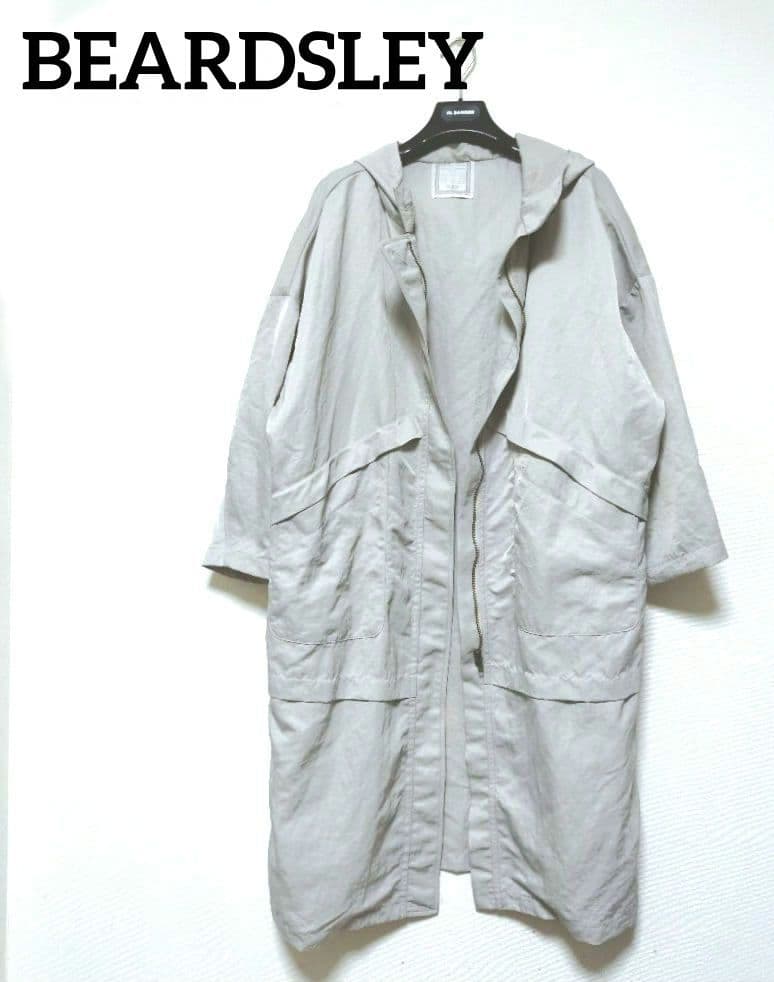 美品 BEARDSLEY ビアズリー サイドスリット フードコート