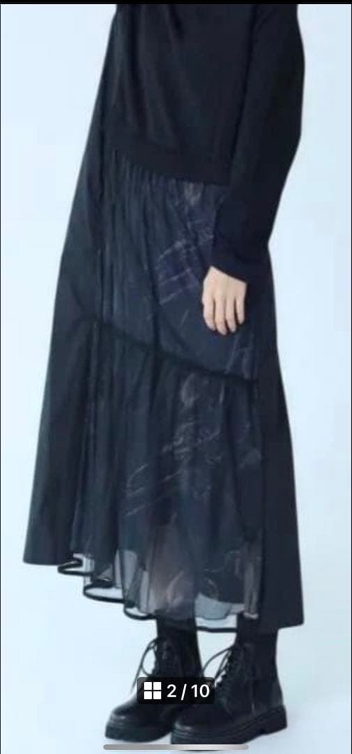 Rittan Mom LASUD【新品】異素材シアーレイヤードワンピース