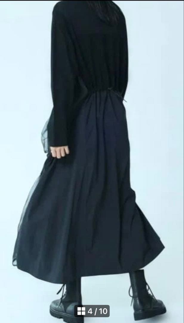 Rittan Mom LASUD【新品】異素材シアーレイヤードワンピース