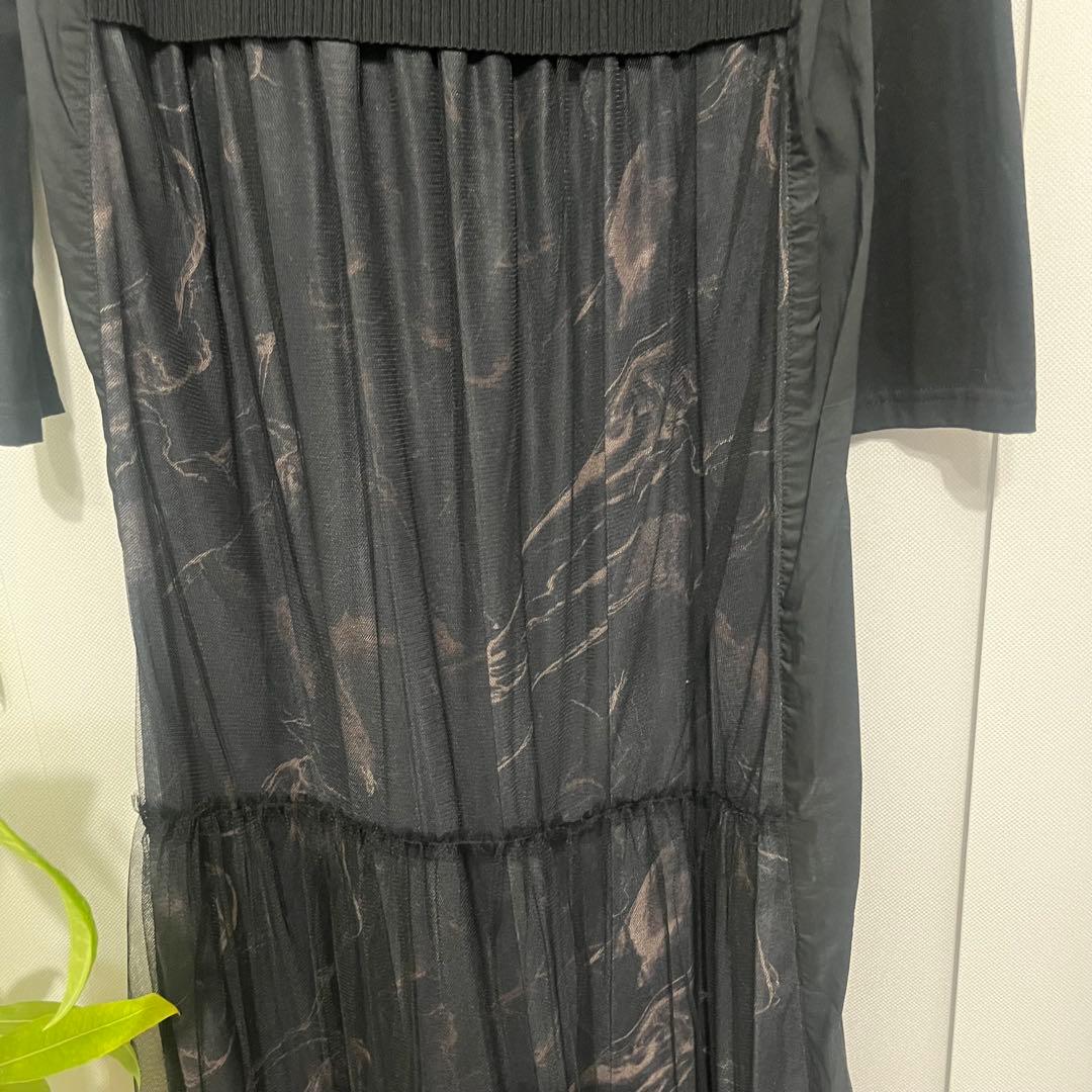 Rittan Mom LASUD【新品】異素材シアーレイヤードワンピース