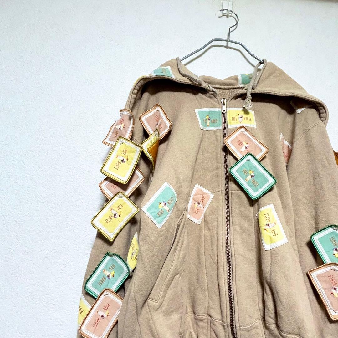 希少！PINK HOUSEピンクハウス スウェットパーカーワッペン2way レア