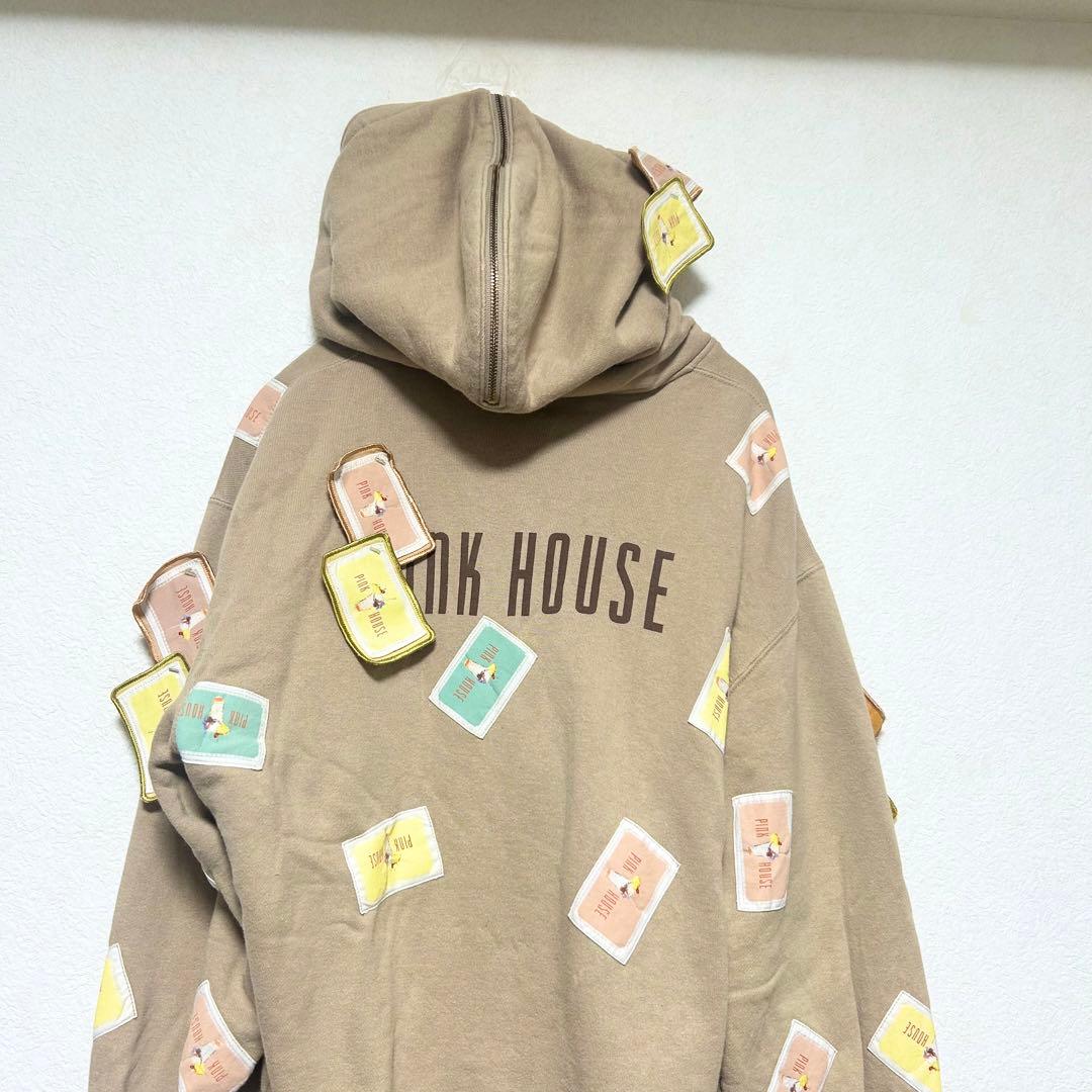 希少！PINK HOUSEピンクハウス スウェットパーカーワッペン2way レア