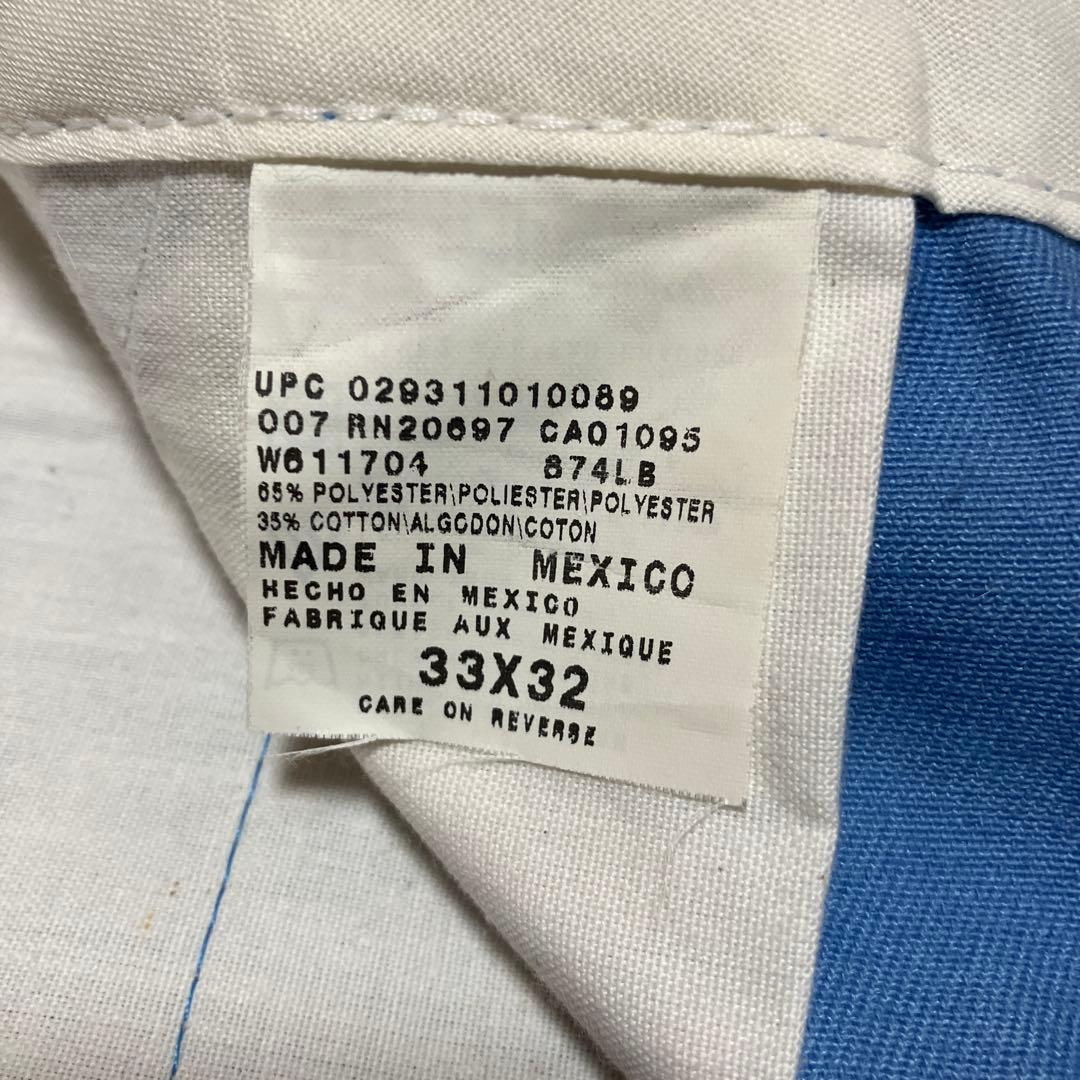 美品　廃盤　Mexico製　ディッキーズ874 ライトブルー　W33 L32
