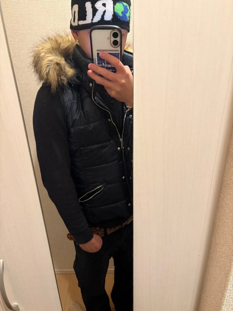 ZARA ファーダウンベスト y2k flexwitme 平成ギャル グランジ