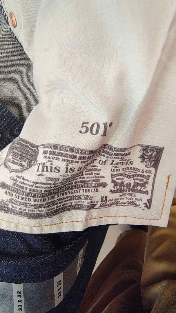 【新品未着用】Levi's501＆2ndセットアップw33×32+M