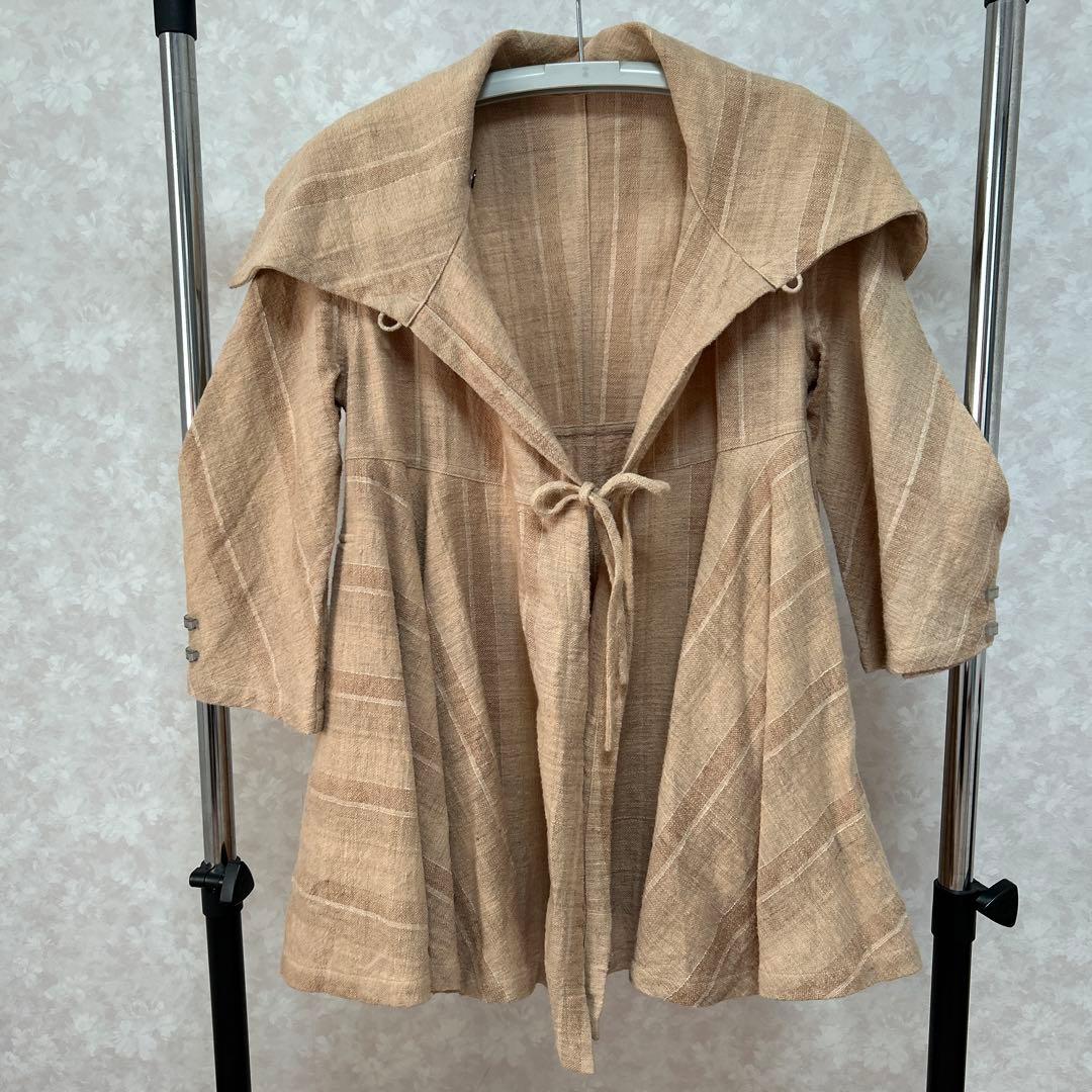 美品、Usato うさとの服 ベージュジャケット 襟2ウェイ仕様