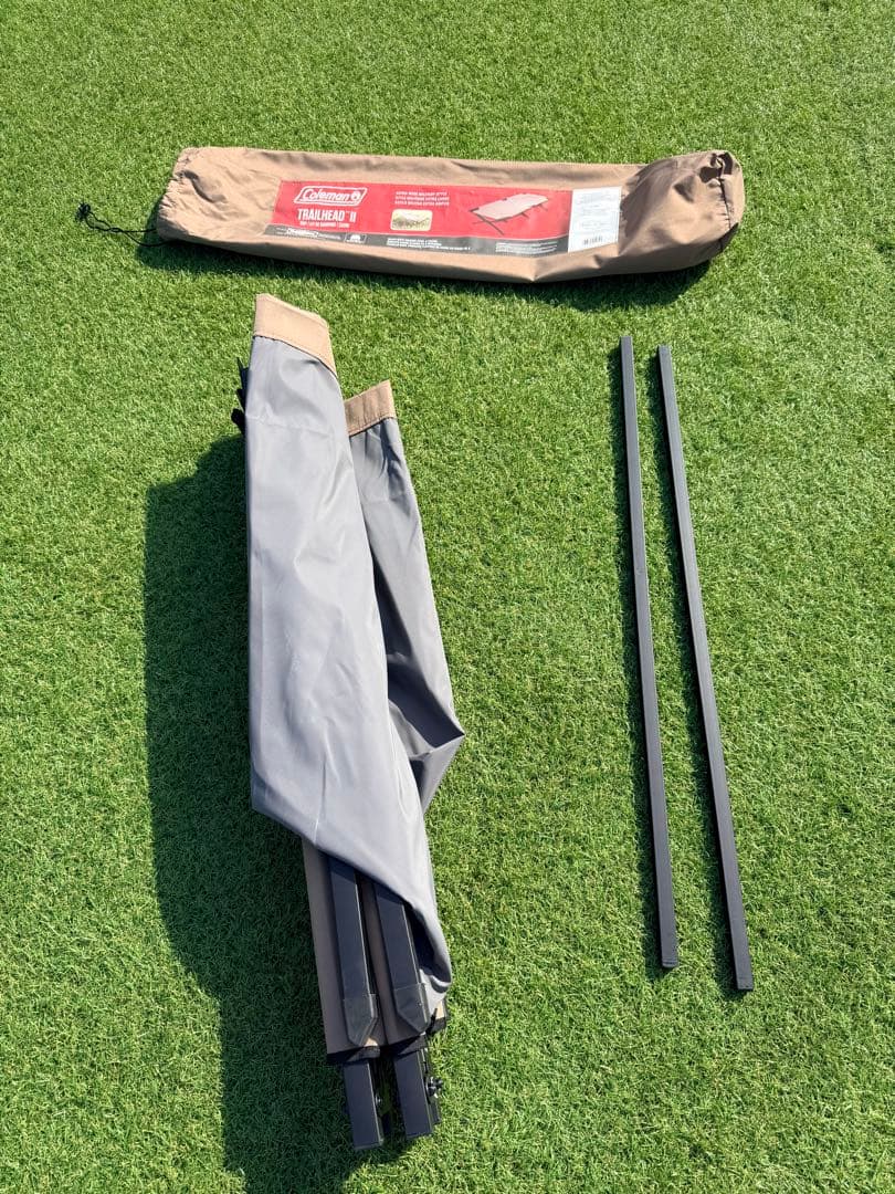 超美品！Coleman コット ブラウン 折りたたみ式