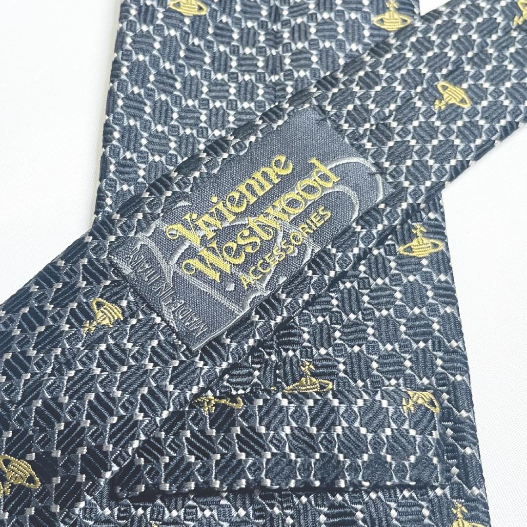 【Vivienne Westwood（ヴィヴィアン）】オーブ柄 ネクタイ