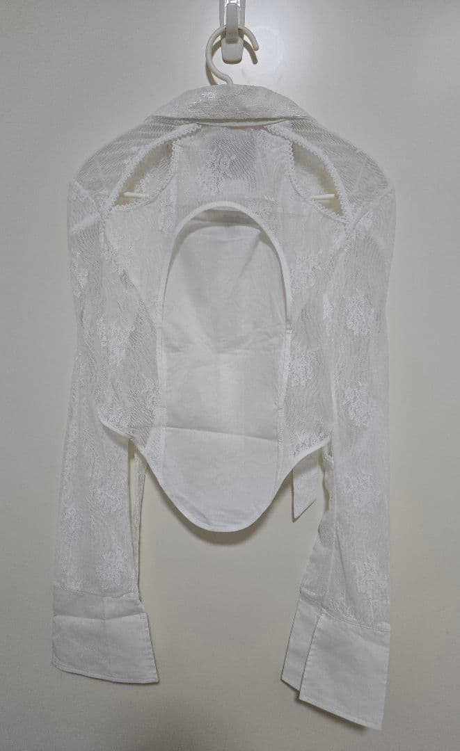 トップス neith.Lace Tied Shirts(White)