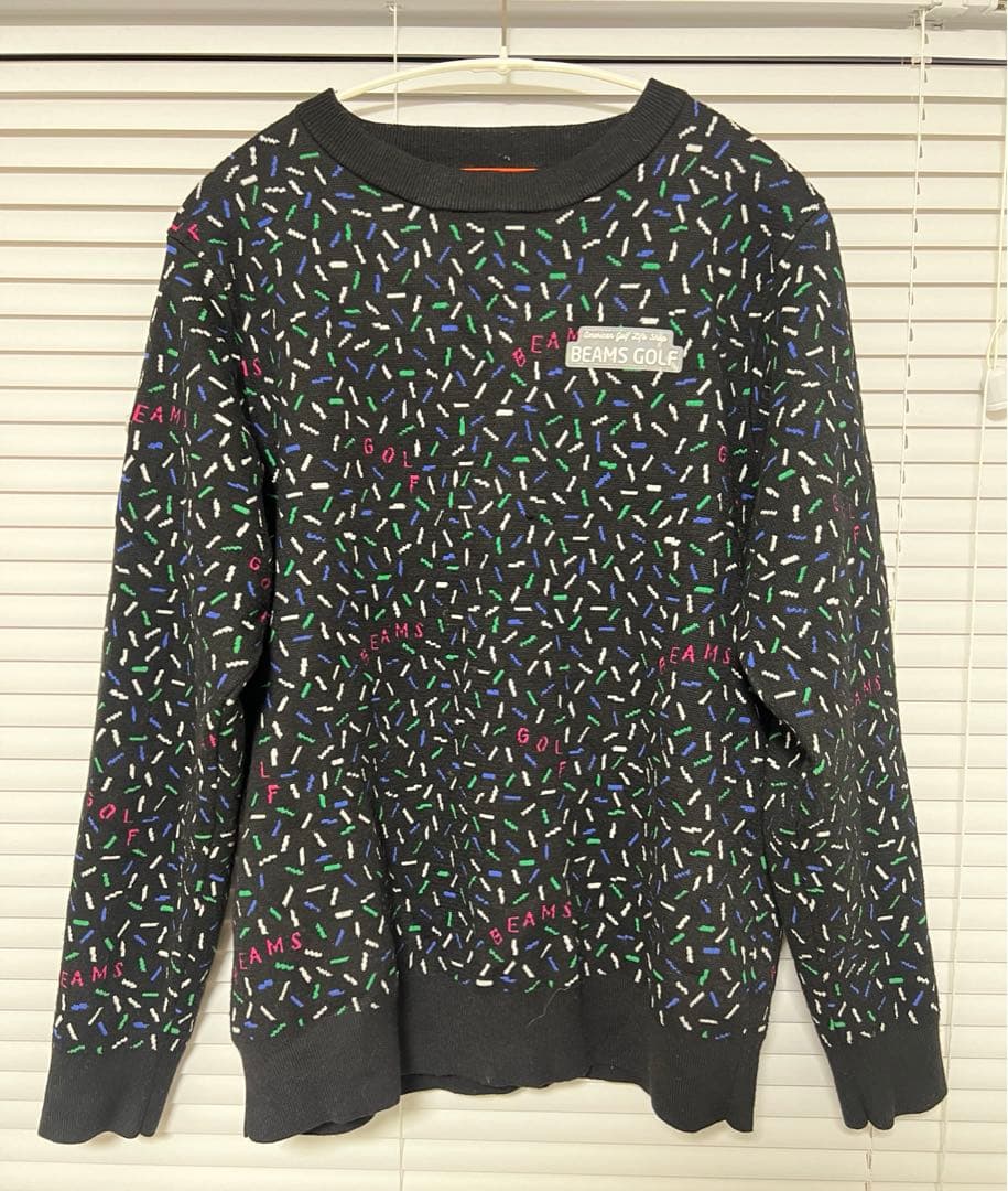 BEAMS GOLF ORANGE LABEL / メンフィス柄 ニットLサイズ