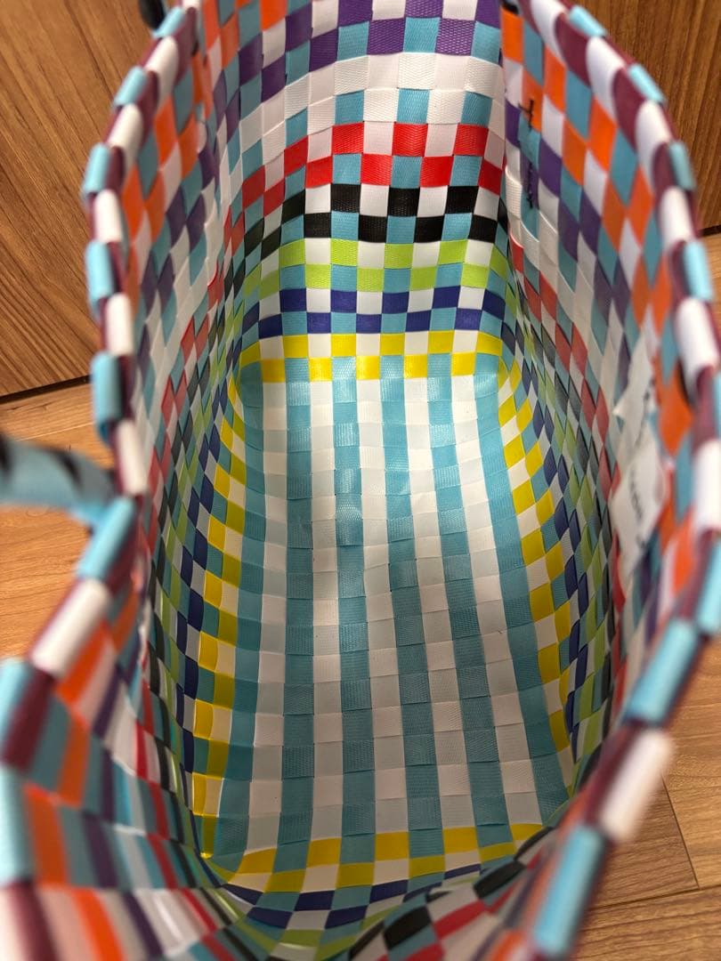 MARNI カラフルチェック カゴバッグ