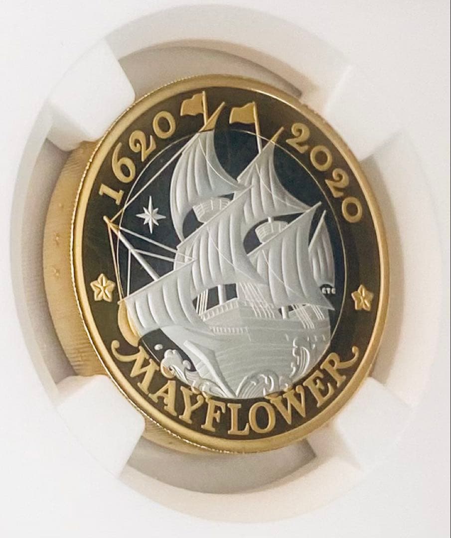 矢ヶ崎さん専用2020年 イギリス メイフラワー号出航400周年記念 銀貨