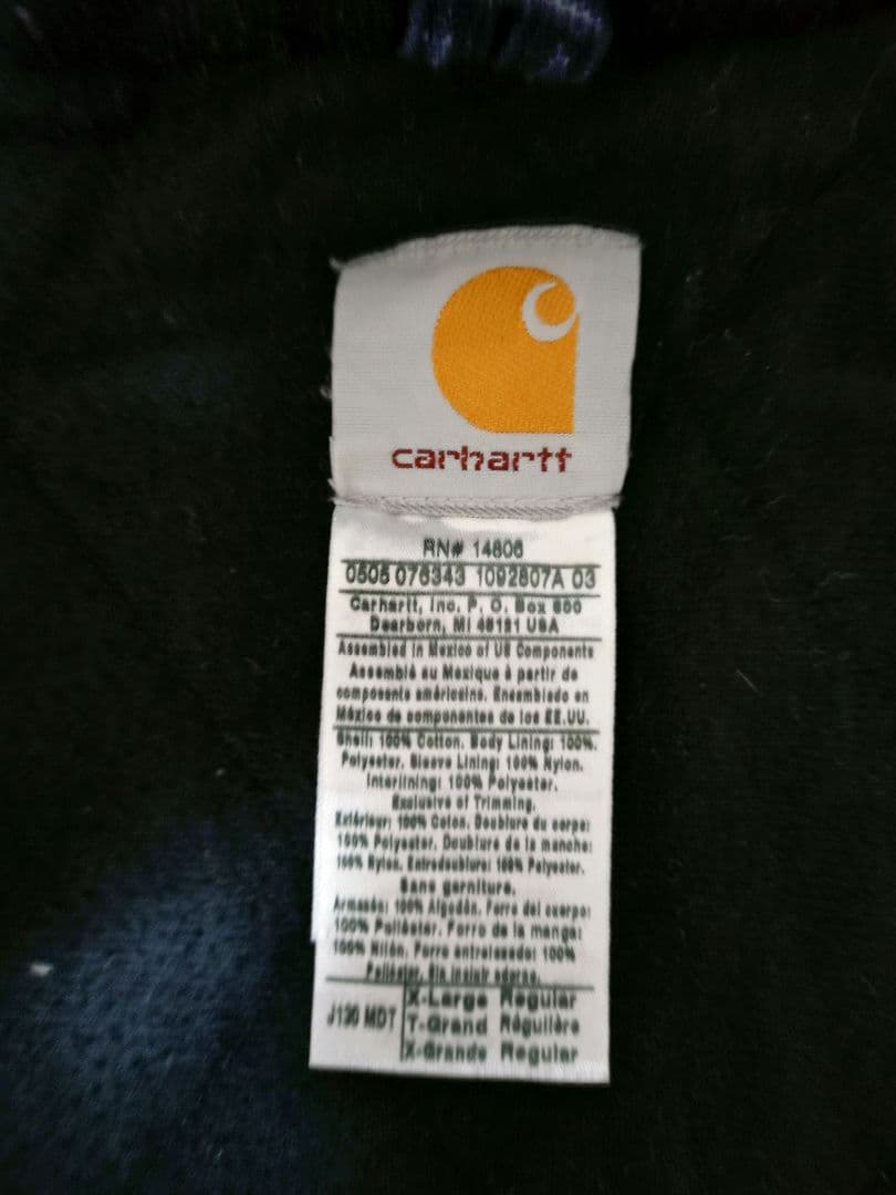 【Carhartt】【XLサイズ】【ネイビー】【アクティブジャケット】カーハート