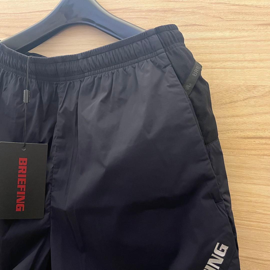 新品★27,500円 BRIEFING ストレッチショートパンツ 黒×銀ロゴ Ｓ