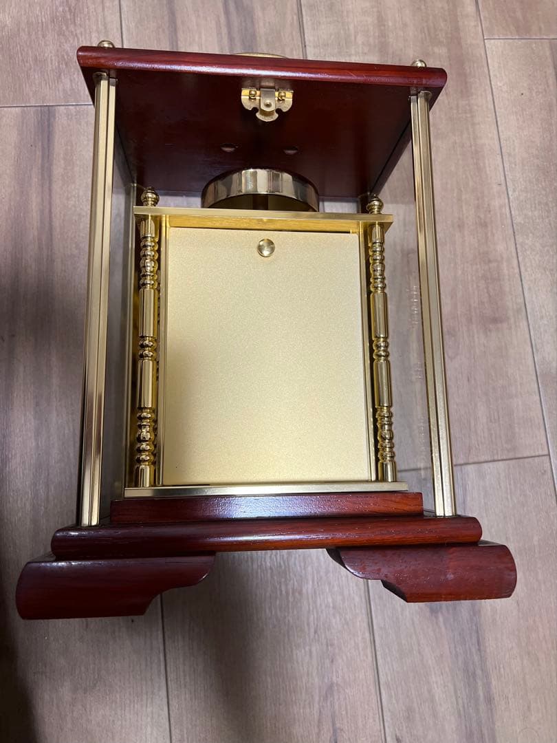 SEIKO 音楽機能付き置時計 ガラスと木製