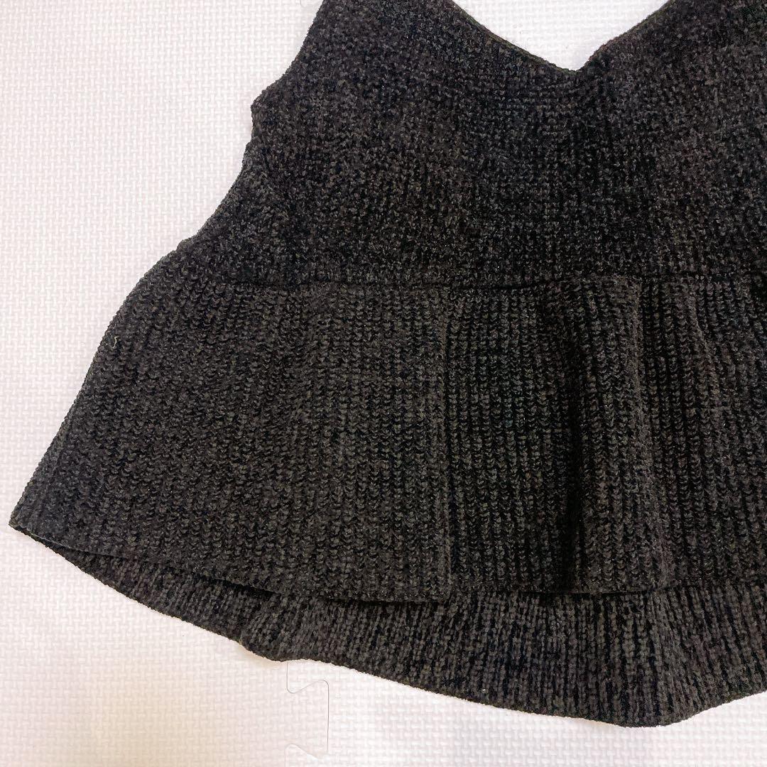 美品 ミースロエ　完売商品　モールペプラムニットビスチェ　黒