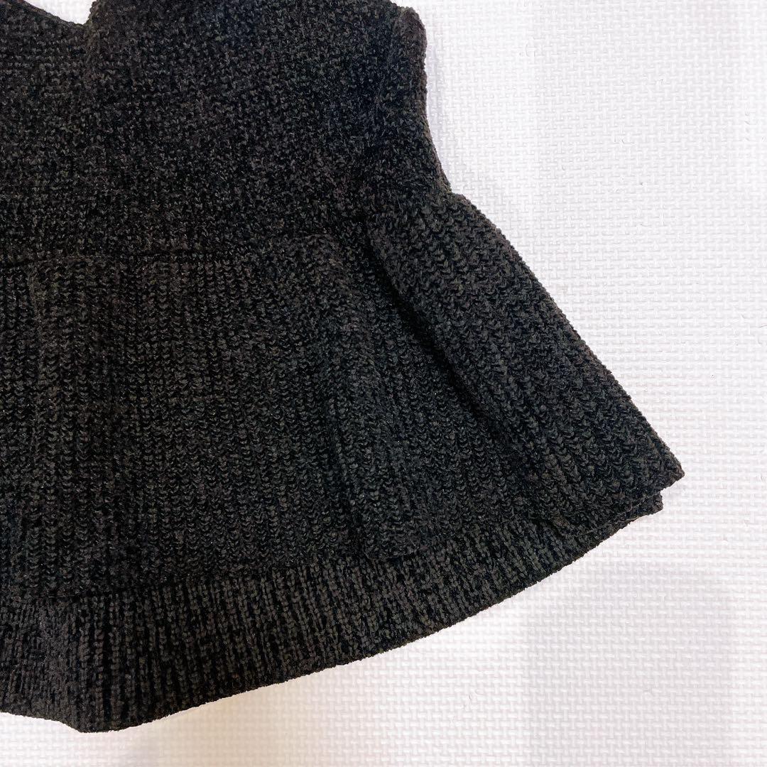 美品 ミースロエ　完売商品　モールペプラムニットビスチェ　黒