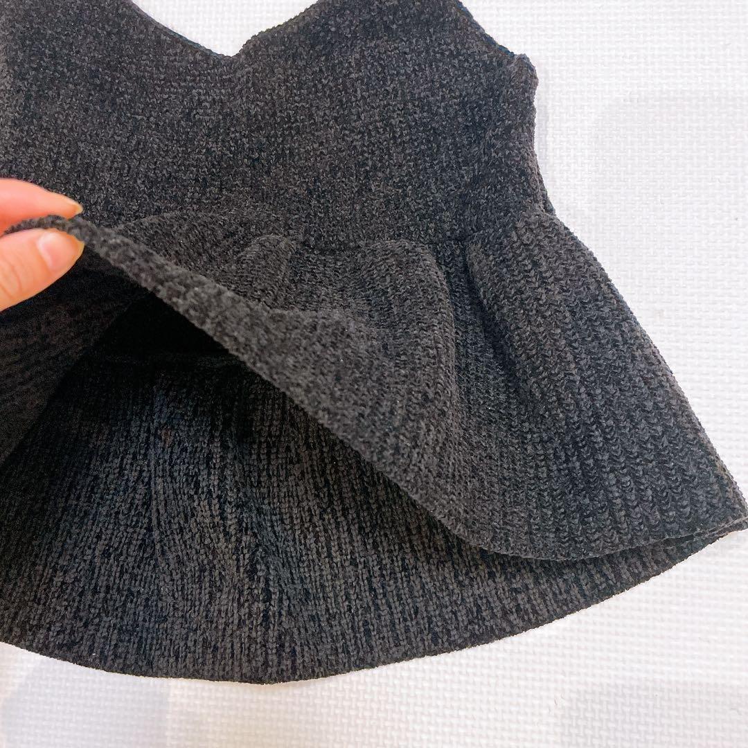 美品 ミースロエ　完売商品　モールペプラムニットビスチェ　黒